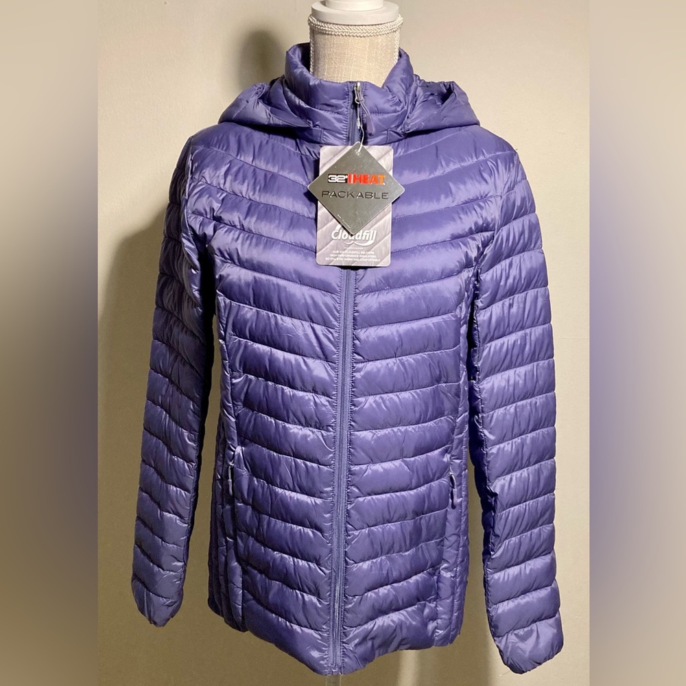 FINAL SALE  LAVENDER PURPLE PACKABLE JACKET WITH HOOD